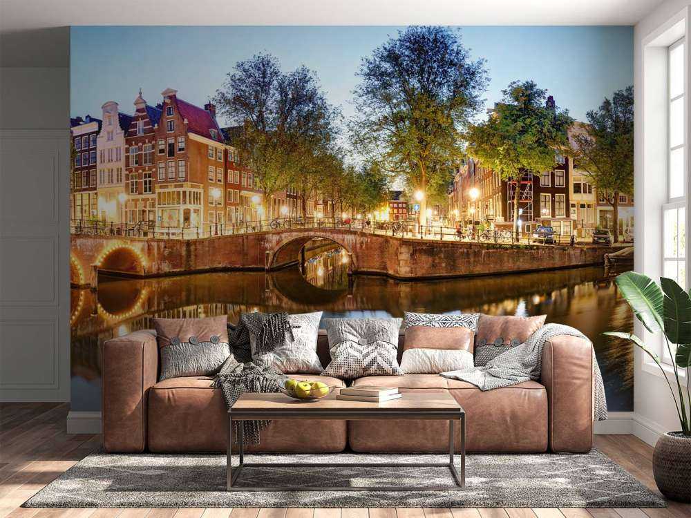 Amsterdam w nocy