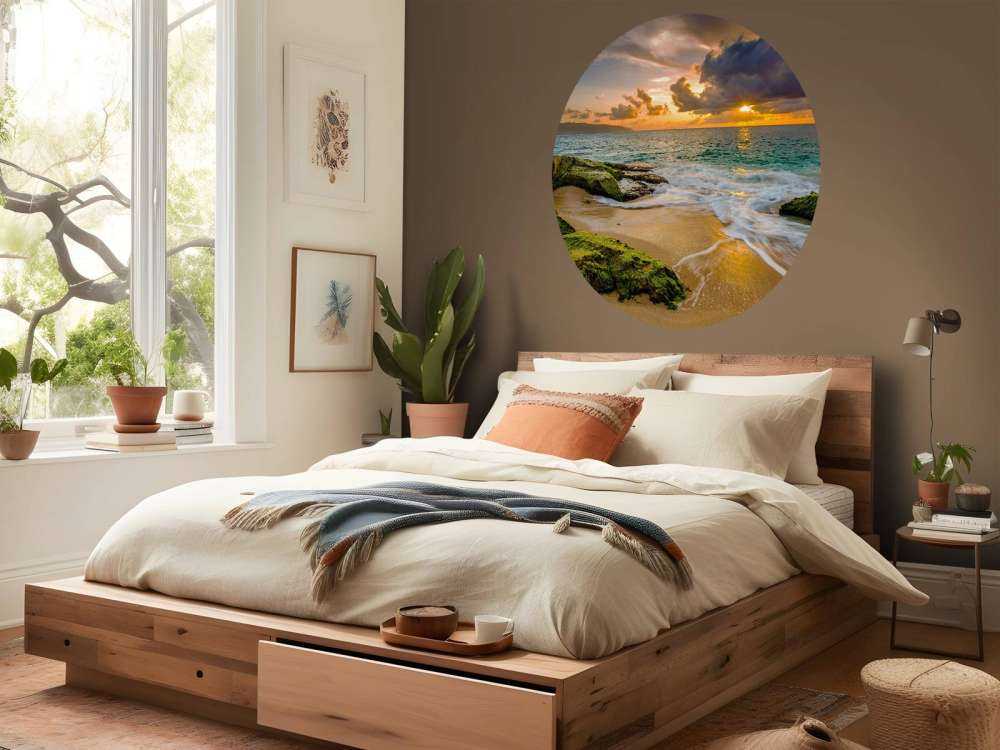 Piękny hawajski zachód słońca