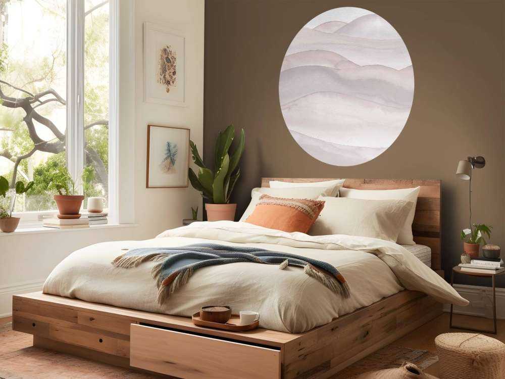 Abstrakcyjny falisty gradient - pudrowy róż