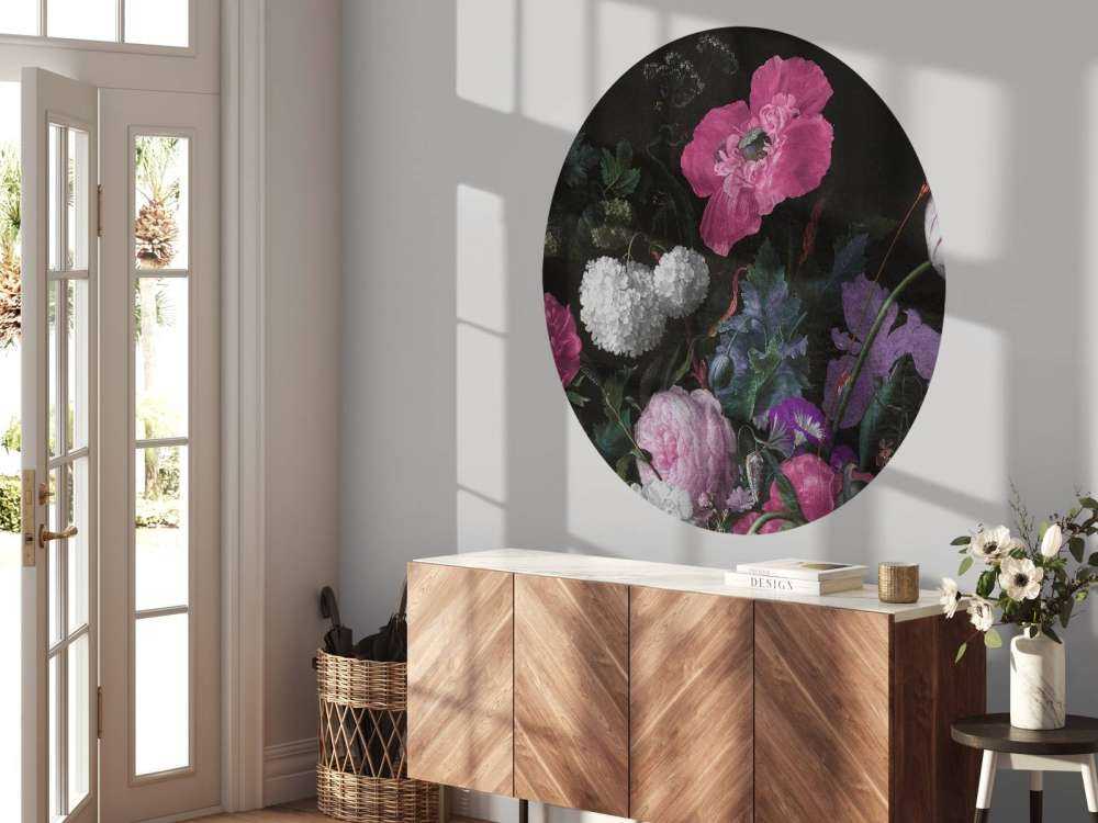 Barokowe kwiaty - martwa natura - nastrojowy róż