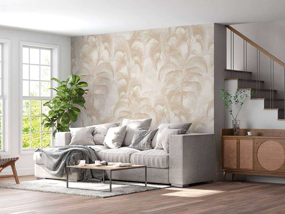 Tropikalne palmy w stylu vintage - piasek