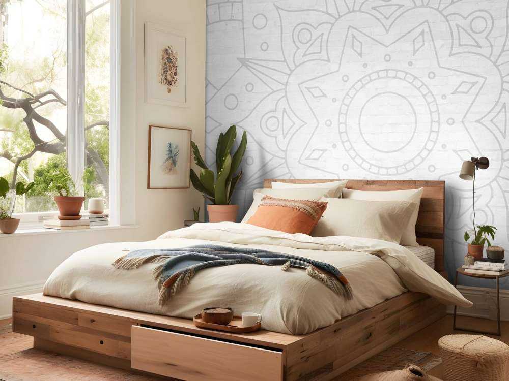 Geometryczna szara mandala