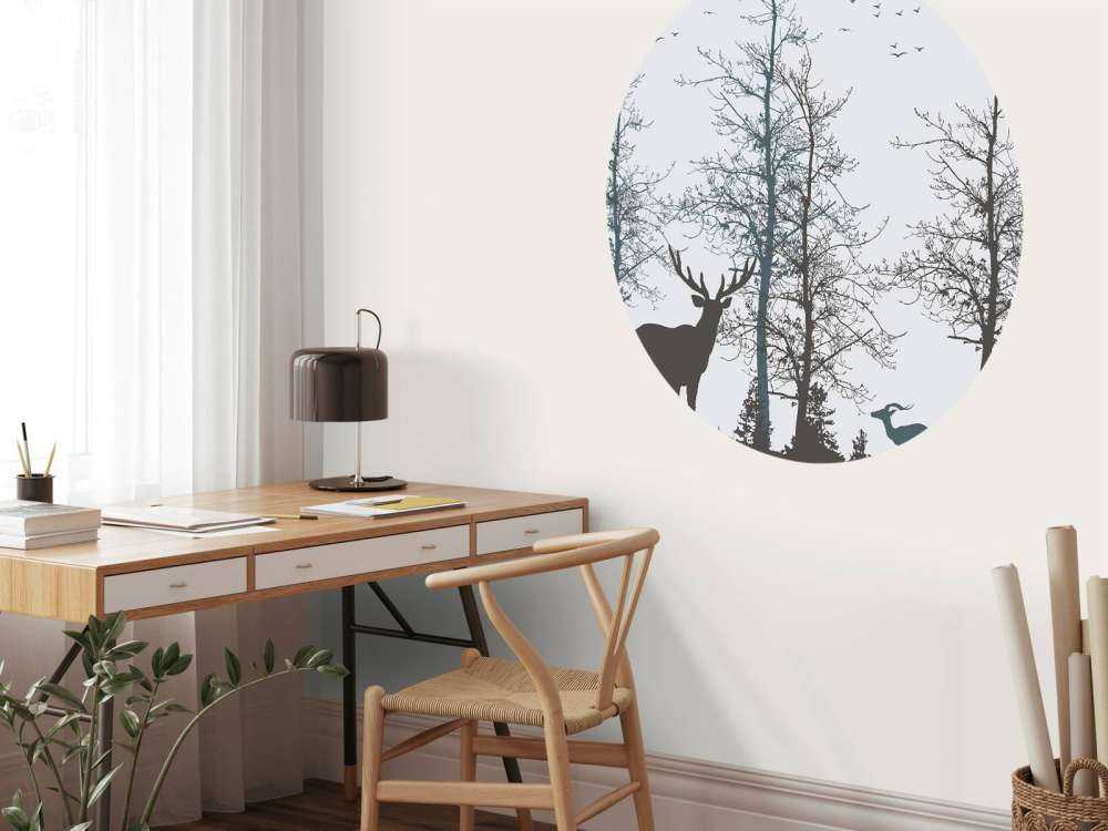 Kontur zimy Leśna cisza