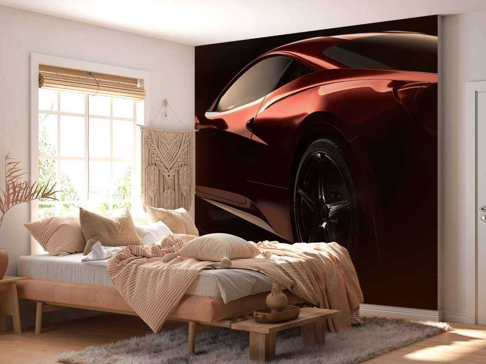 Czerwony samochód sportowy