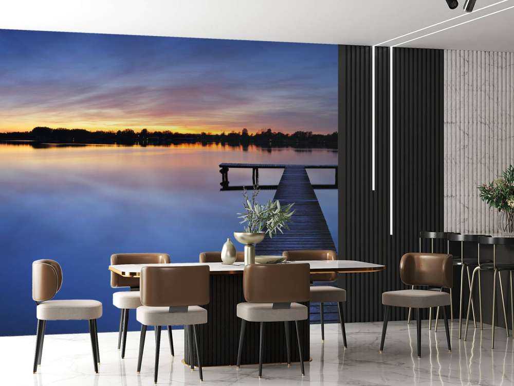 Rusztowania z ciemnoniebieskim niebem