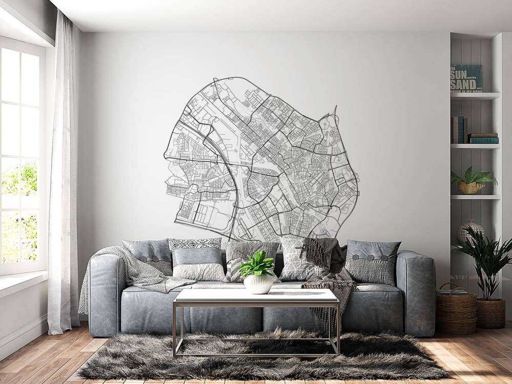 Mapa Utrechtu, biała