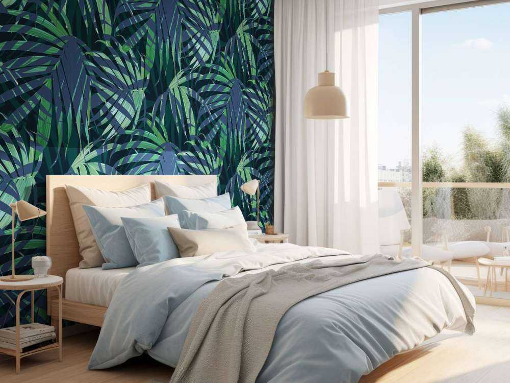 Zielone liście palmy