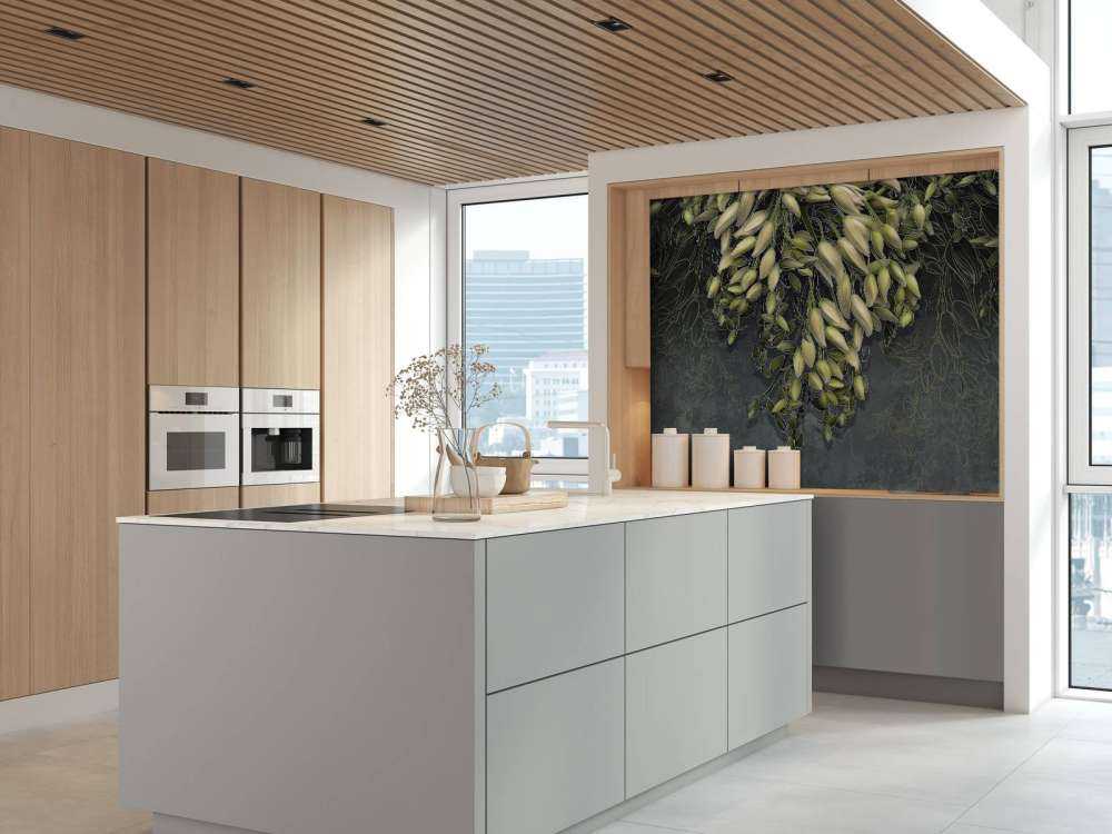 Białe kielichy na ciemnoszarej, betonowej strukturze