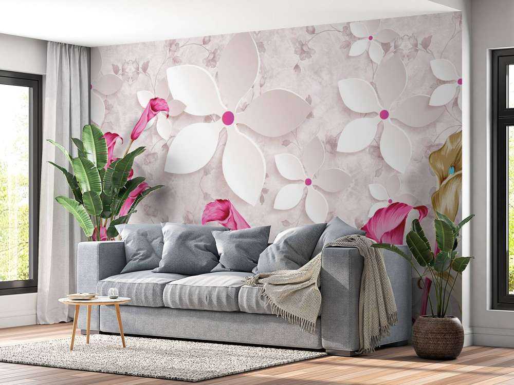 Różowo-białe kwiaty