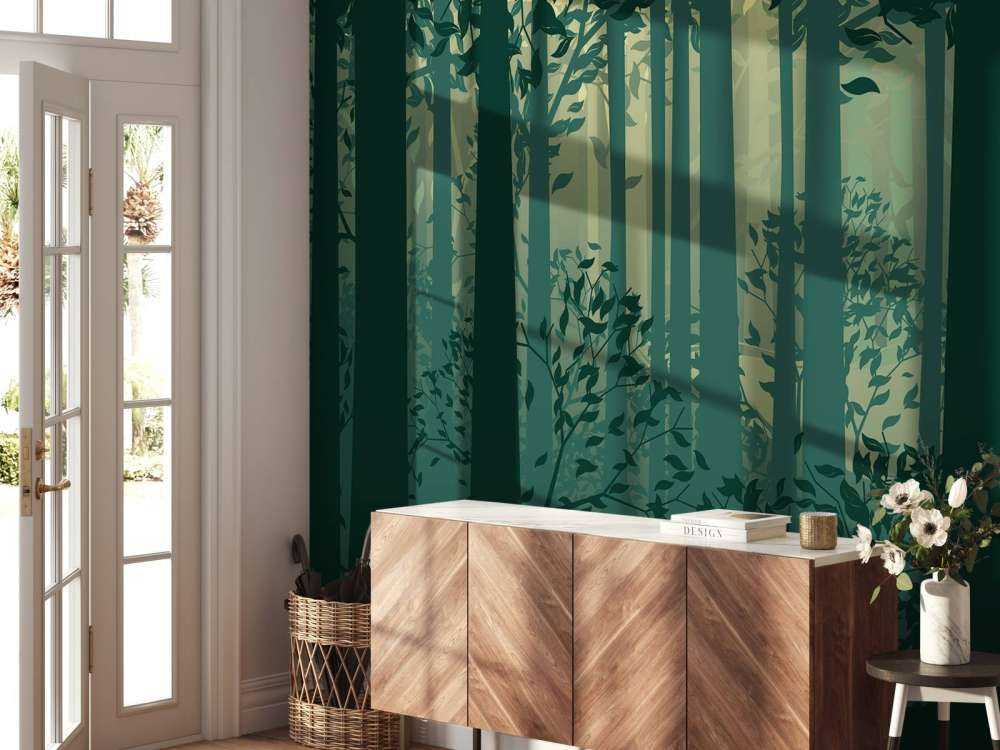 Abstrakcyjny krajobraz leśny