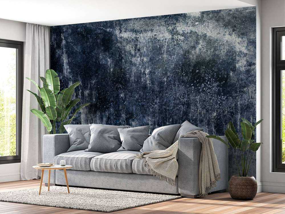 Stara, zwietrzała niebieska ściana