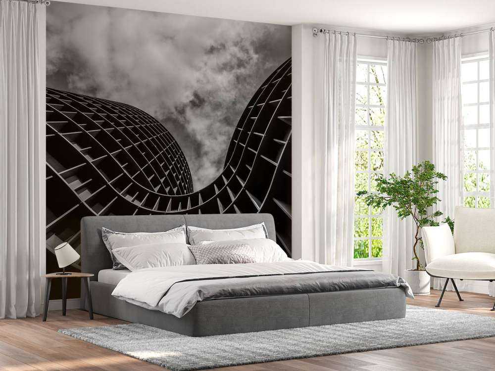 Black and white building