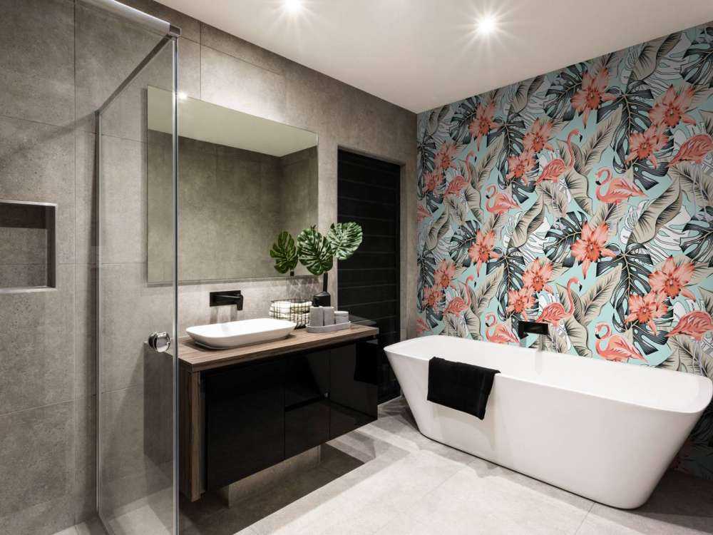 Tropikalny różowy flaming