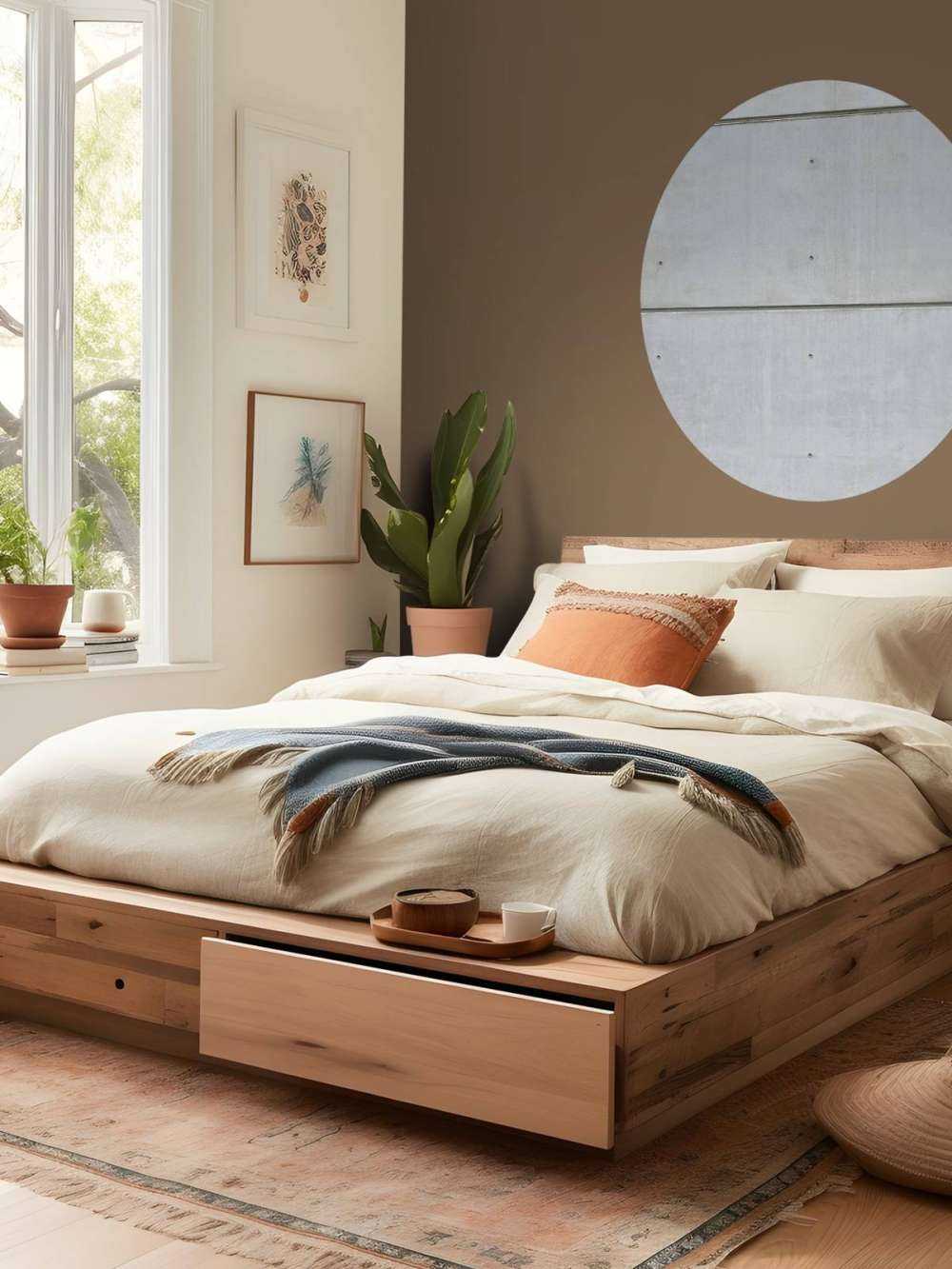 Pozioma ściana z betonu