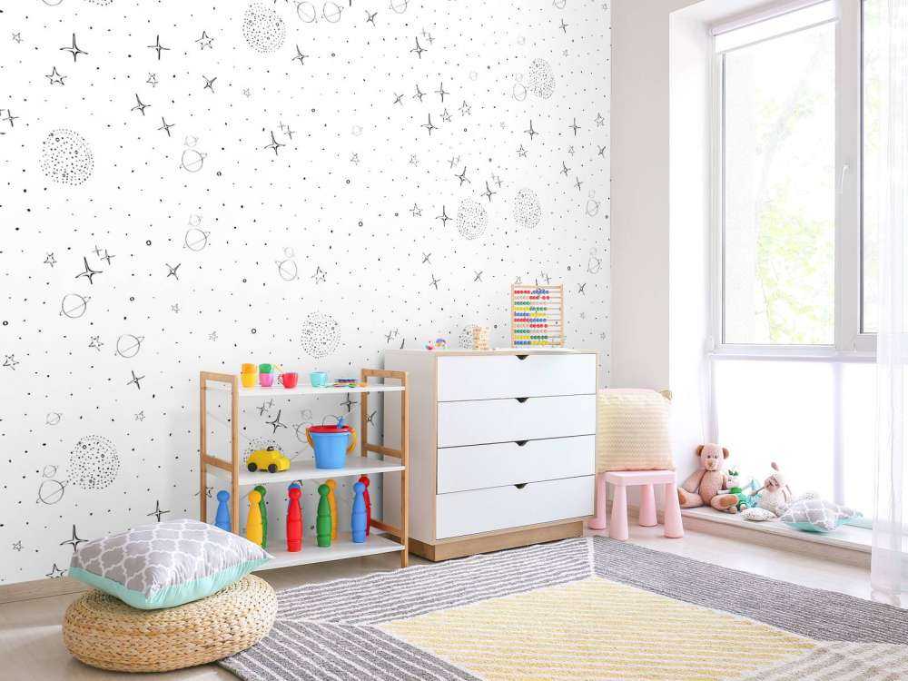 Wzór przestrzenny czarno-biały