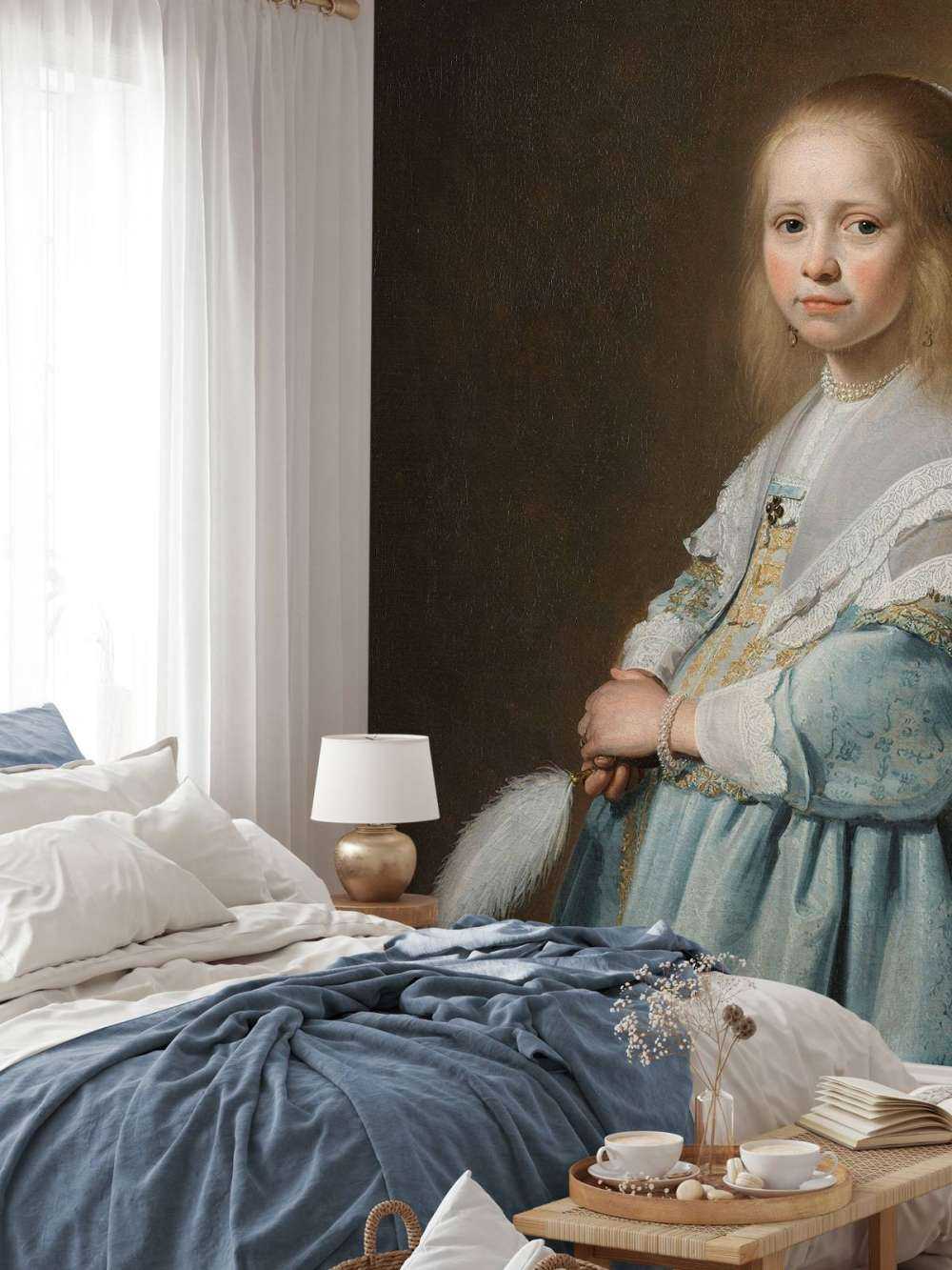 Portret dziewczyny w kolorze niebieskim