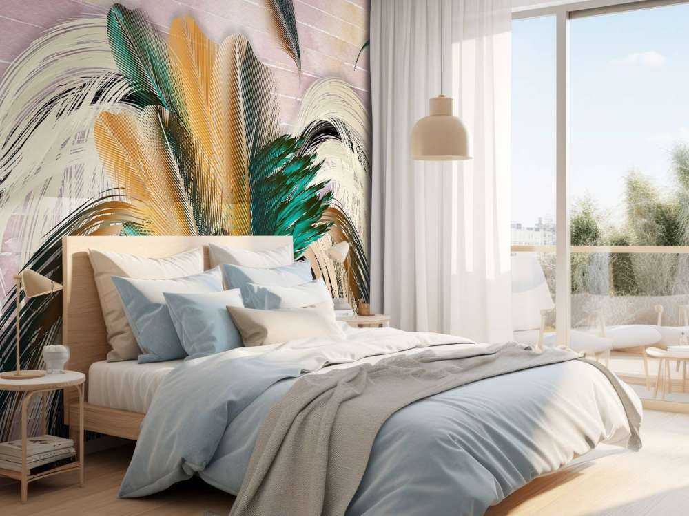 Pióra w kształcie kwiatów