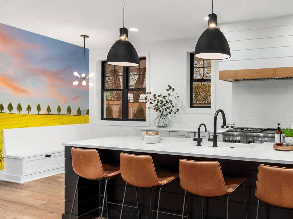 Pole pełne żółtych kwiatów