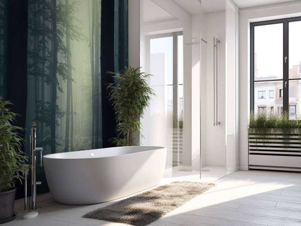 Promień słońca w lesie