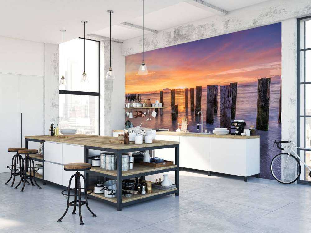 Pomarańczowo-fioletowe morze