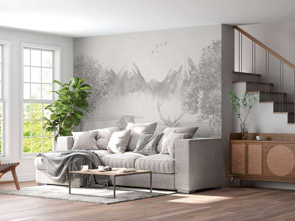 Zwierzęta leśne w odcieniach szarości