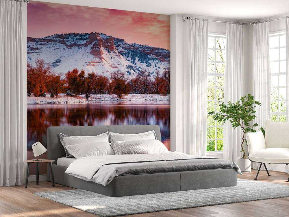 Różowy zachód słońca