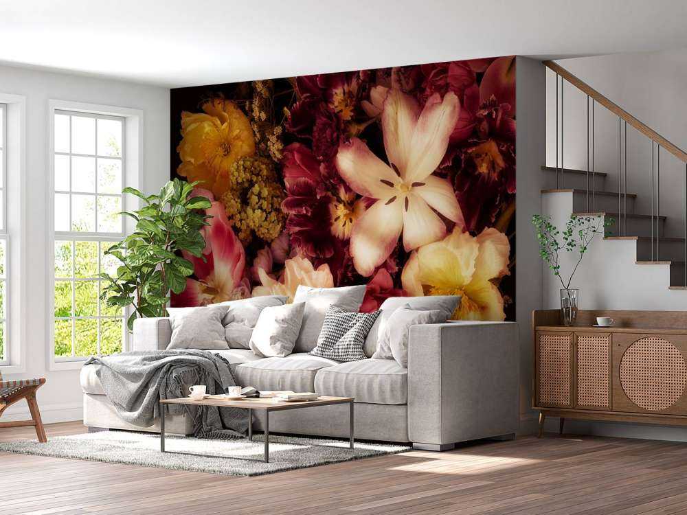 Piękny i kolorowy wianek z kwiatów