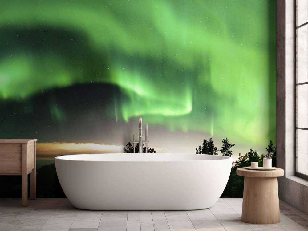 Zielona Aurora Borealis