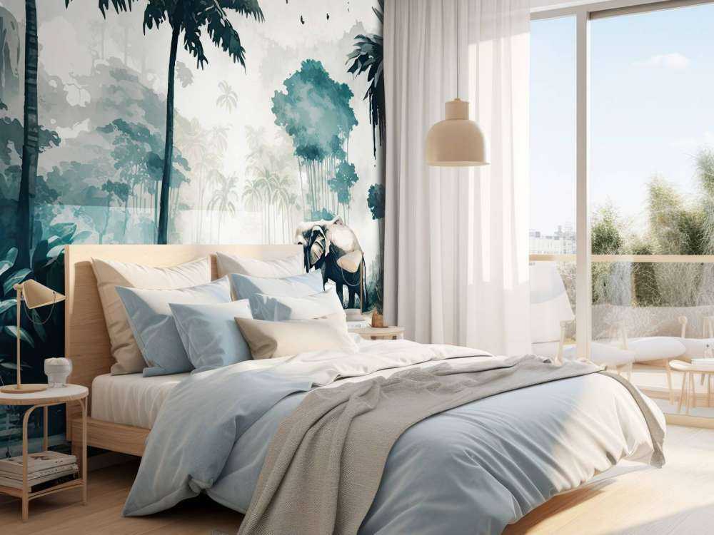 Tropikalna dżungla w akwareli