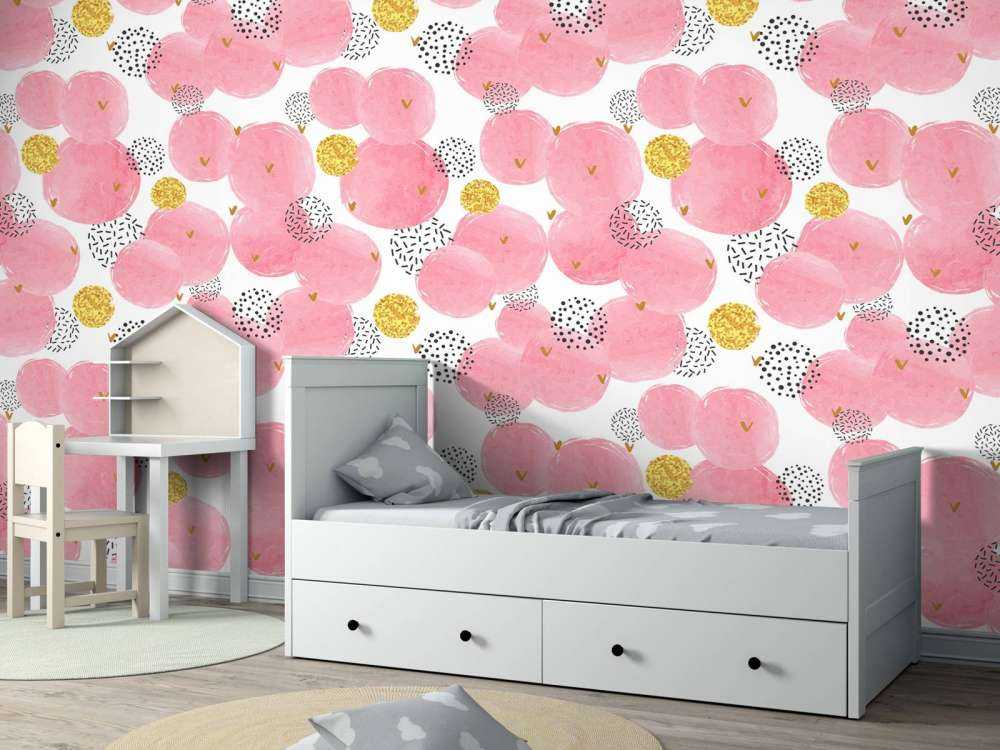 Różowe i złote kółka