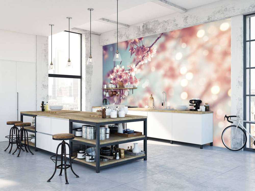 Zbliżenie na kwitnącą gałąź 