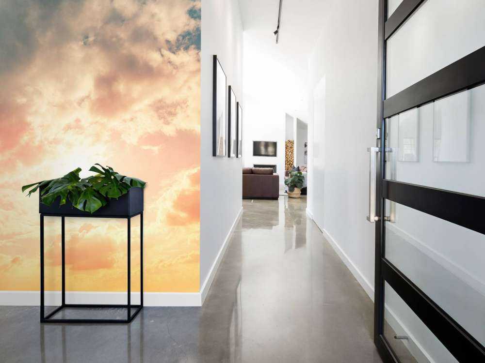 Kolorowe niebo z chmurami