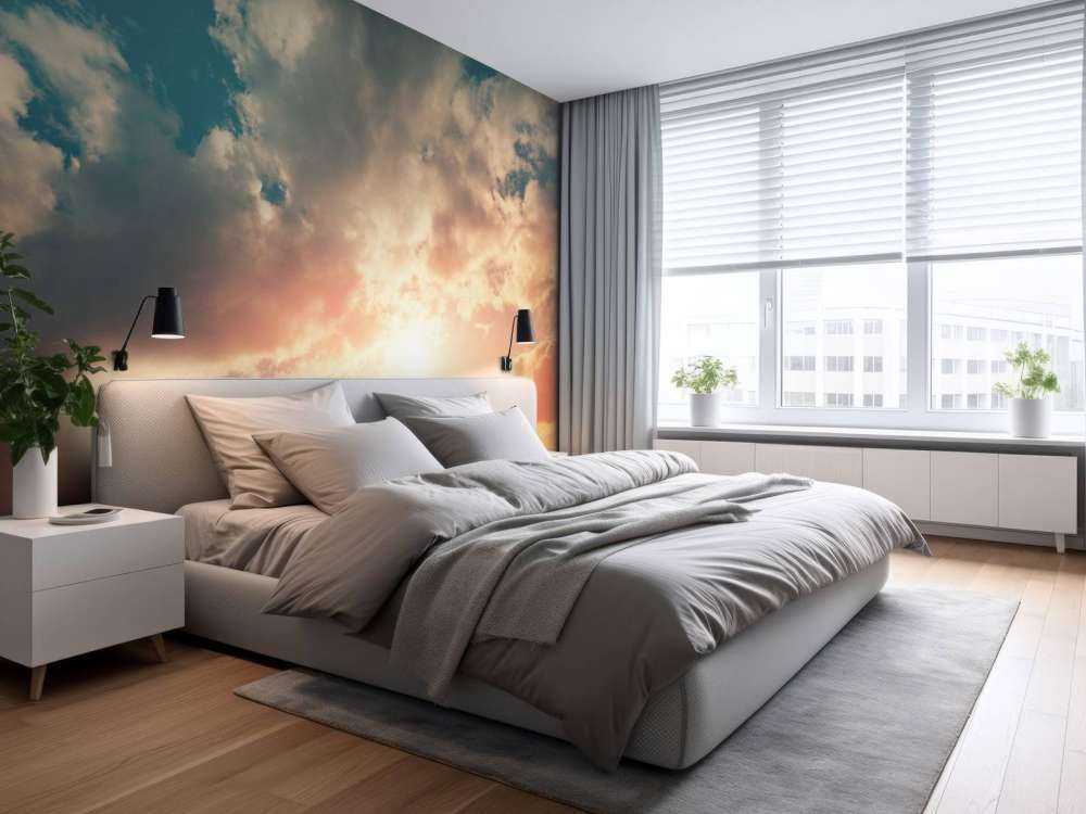 Kolorowe niebo z chmurami