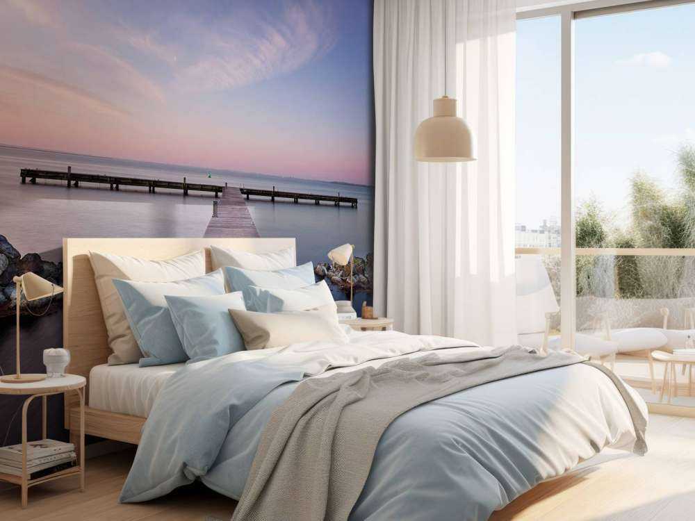 Rusztowanie o wschodzie słońca