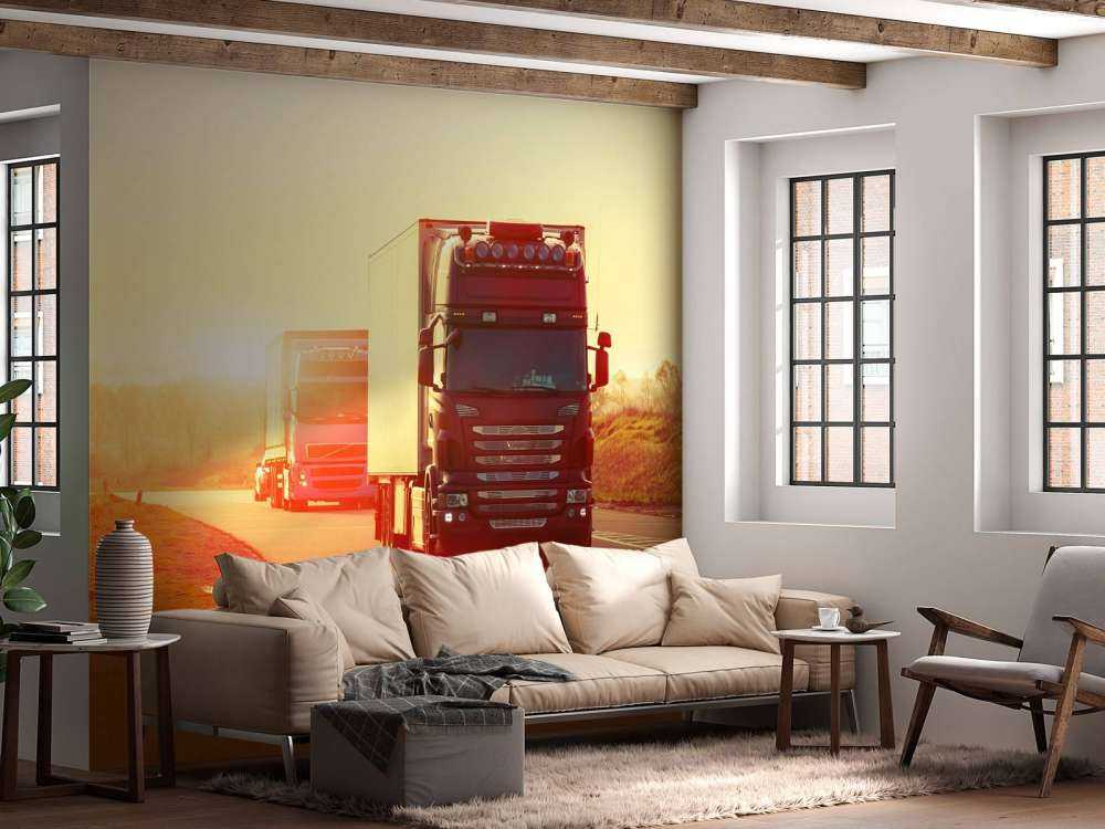 Ciężarówki na autostradzie