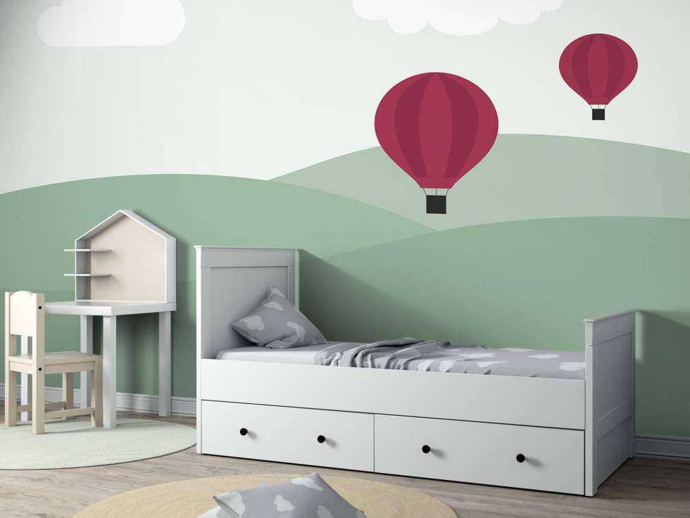 Wzgórza z balonami na gorące powietrze