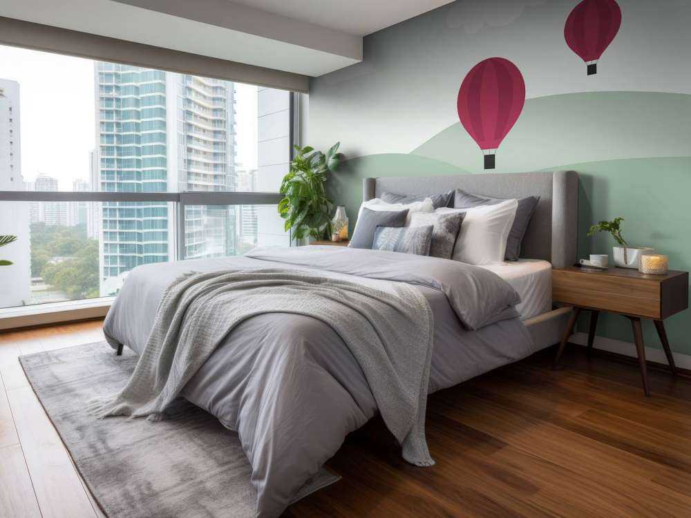 Wzgórza z balonami na gorące powietrze