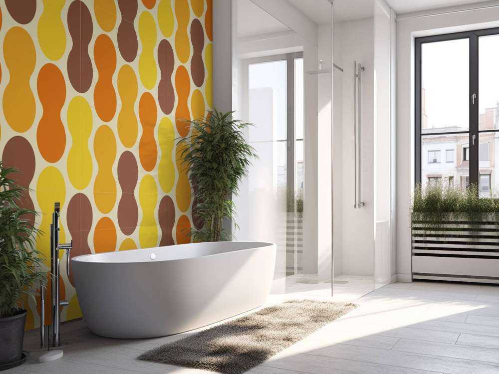 Retro wzór w kwiaty