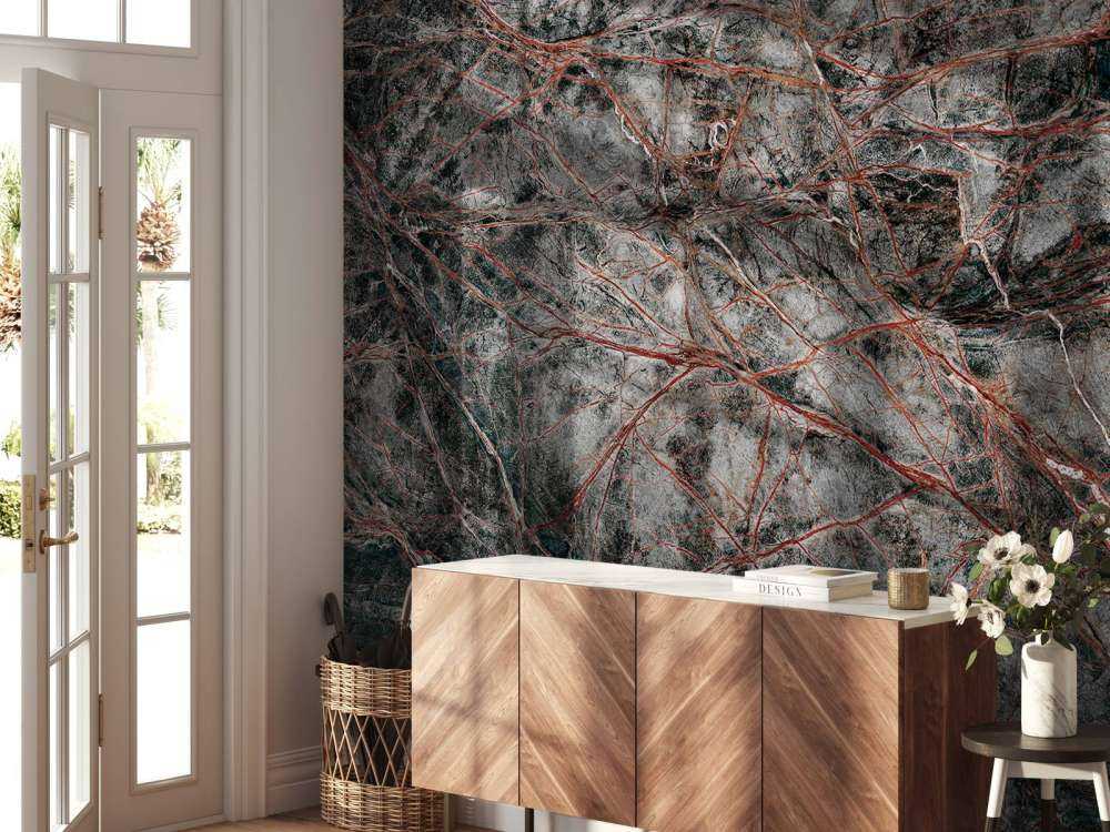 Szary marmur o pięknej strukturze