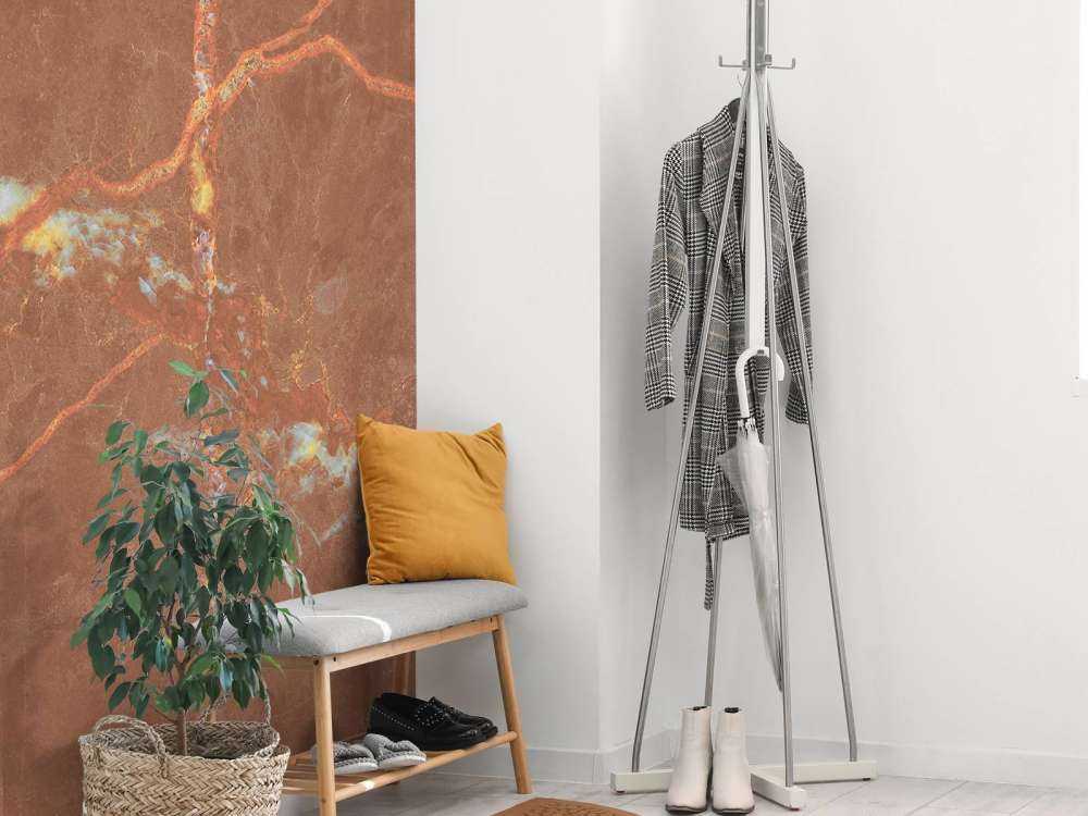 Marmur terakotowy z liniami