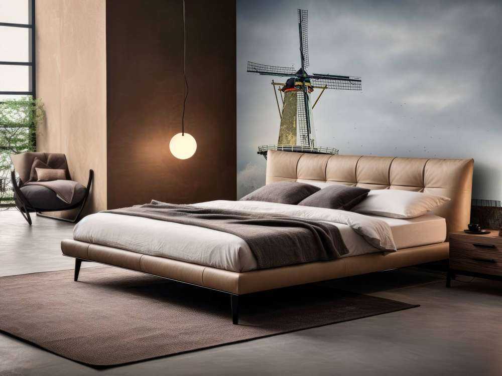 Młyn z falami sztormowymi