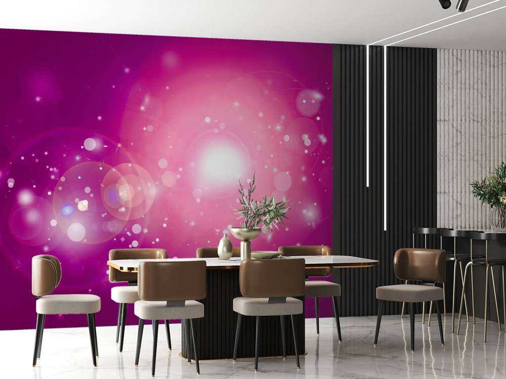 Różowa lampka z brokatem