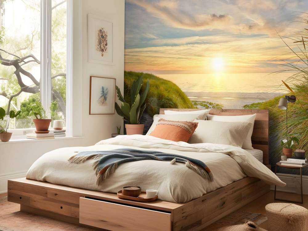 Zachód słońca na plaży wydmowej