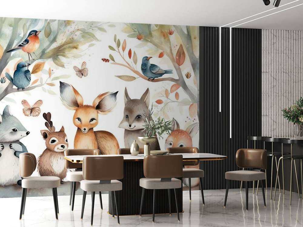 Leśna narracja Zespół akwareli