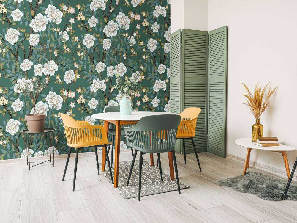 Piwonie na zielonym tle