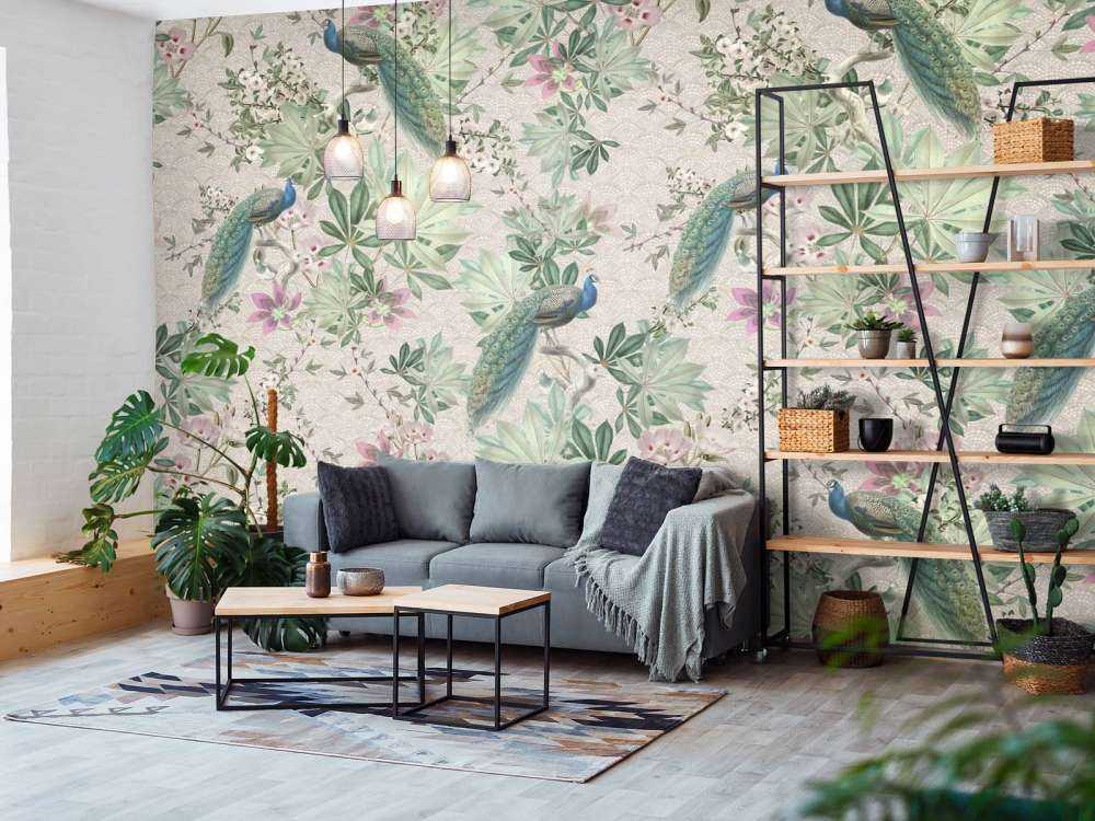 Pawie ogrodowe w stylu vintage - kremowe