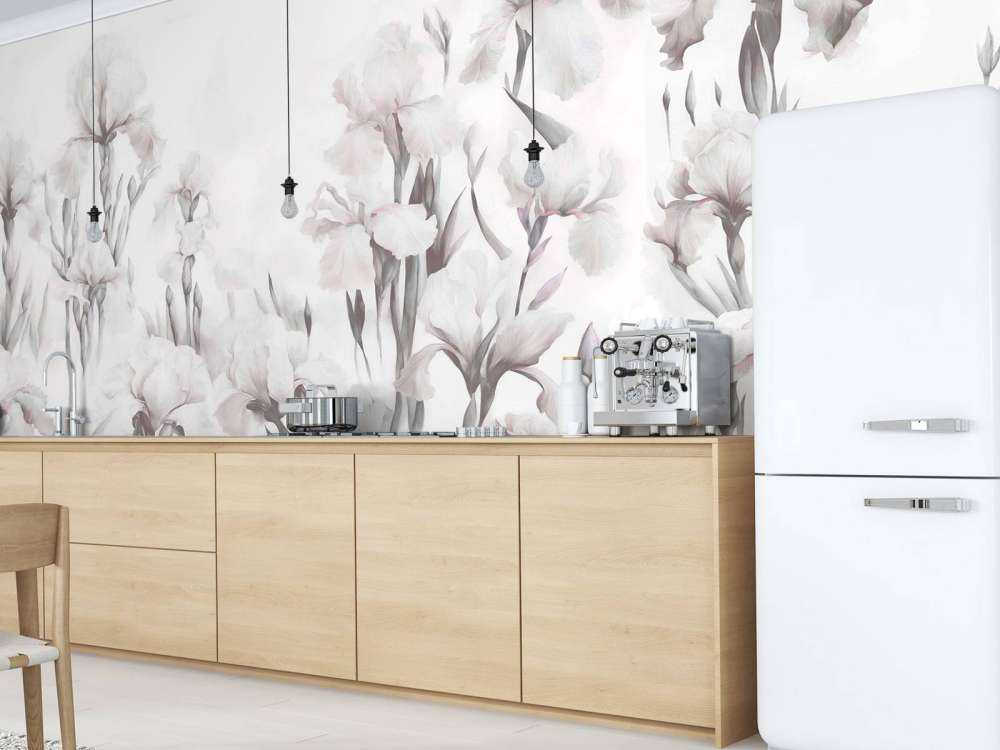 Irysy Tańczą Bezszwowo Miękki Szary