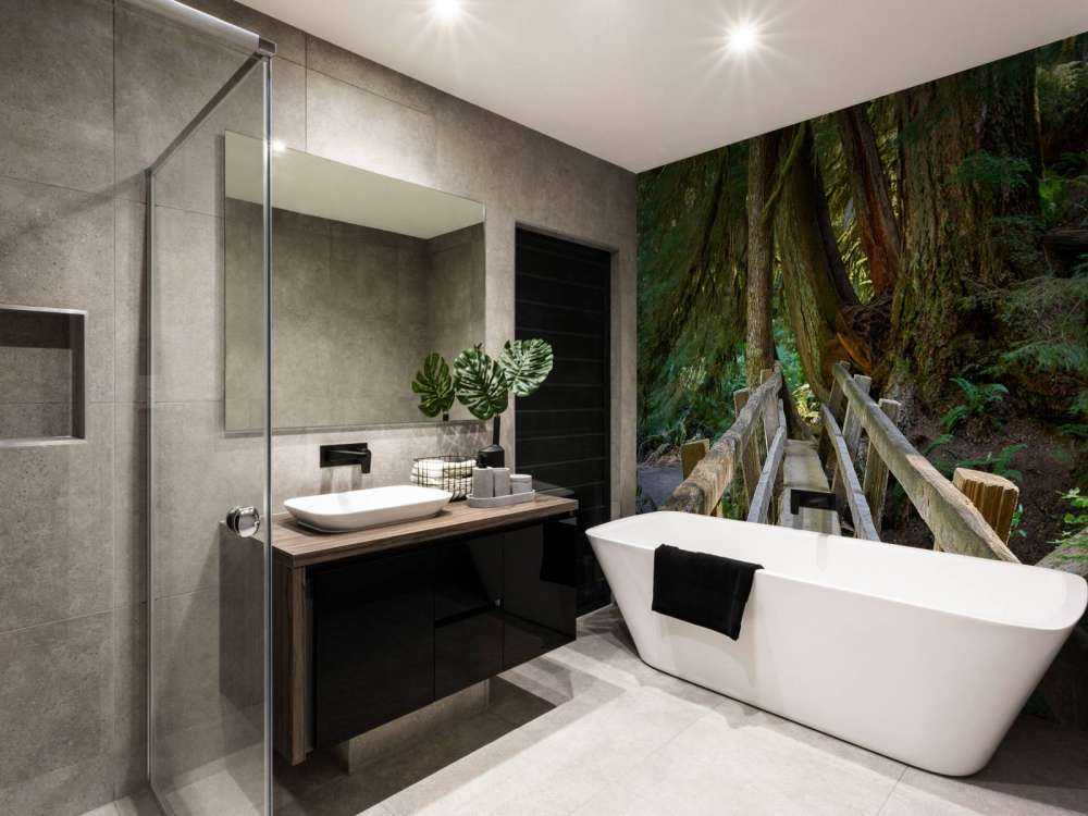 Drewniany most przez las