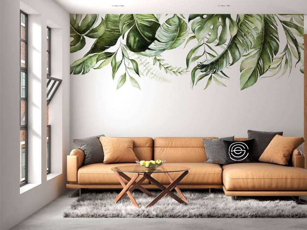 Tropikalne liście akwarelowe