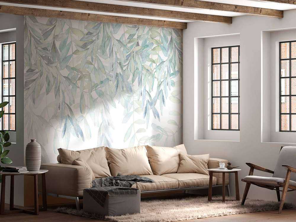 Pastelowe liście akwarelowe